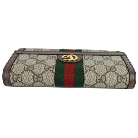 GUCCI  Ophidia GG Continental Supreme Canvas Wallet Beige - Picture 3 of 12